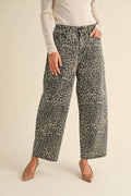 Leopard Barrel Pants