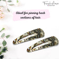 French Amie Clic Clac Large Handmade Cellulose Snap Hair Pins for Women(2 Pcs): Blush Pink