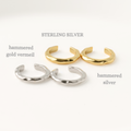 Stainless Steel Ear Cuffs - Sterling Silver Bold Ear Cuffs: Dainty Dome (Stainless Steel)