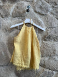 Linen Fringe Halter Top