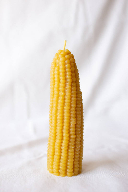 Corn Beeswax Candle : Yellow