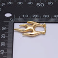 Flaming Fire Abstract Band French Lock Latch Earrings