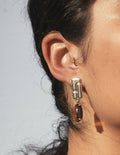 Belden Earrings - Brown: Sterling Silver