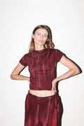 Mineral Dye Baby Tee in Wine: Wine Mineral Dye / S