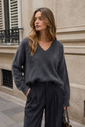 V-neck Cashmere & Silk sweater