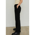 Black Cotton Wide Leg Pants