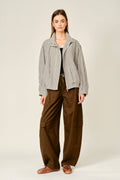 AJP6166 UTILITY BARREL WAIST TIE CARGO PANTS: OLIVE / S-M-L (2-2-2)