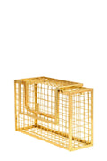 Metal Cage Crossbody Clutch Bag: SILVER