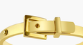  Buckle Bangle Bracelet- Hinged- Stainless Steel - Cuff : Yellow Gold