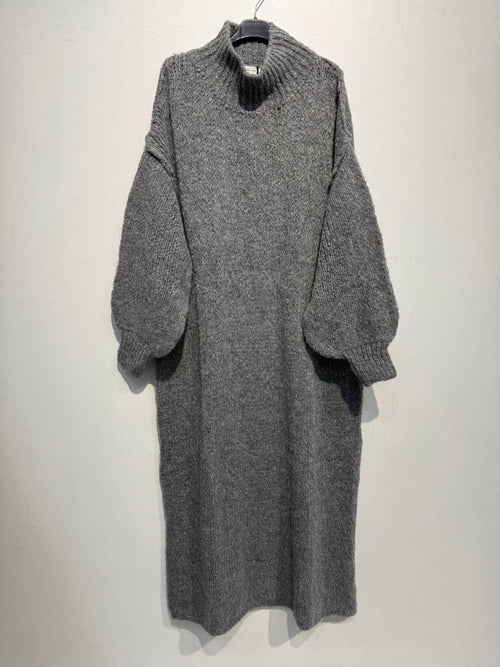 Long Grey Alpaca Dress