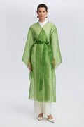 JACQUARD ORGANZA KIMONO: Green / Standart