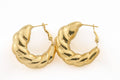 Oversized Chunky Croissant Hoops - Thick Lightweight Hoops: Silver