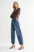 Utility Seamed Barrel Denim