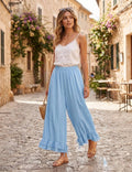 4029 WIDE COTTON PANTS WITH EYELET EMBROIDERY: VIOLA