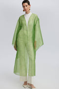 JACQUARD ORGANZA KIMONO: Green / Standart