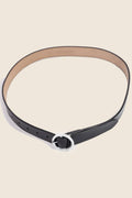 Round Ring Buckle Leather Belt