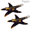 French Amie Star Fish Small Hair Clips Cellulose Acetate Beach Barrette Slide Set of 2: Tokyo
