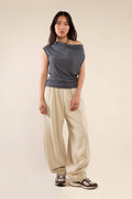 Sato Cupro Cowl Neck Top