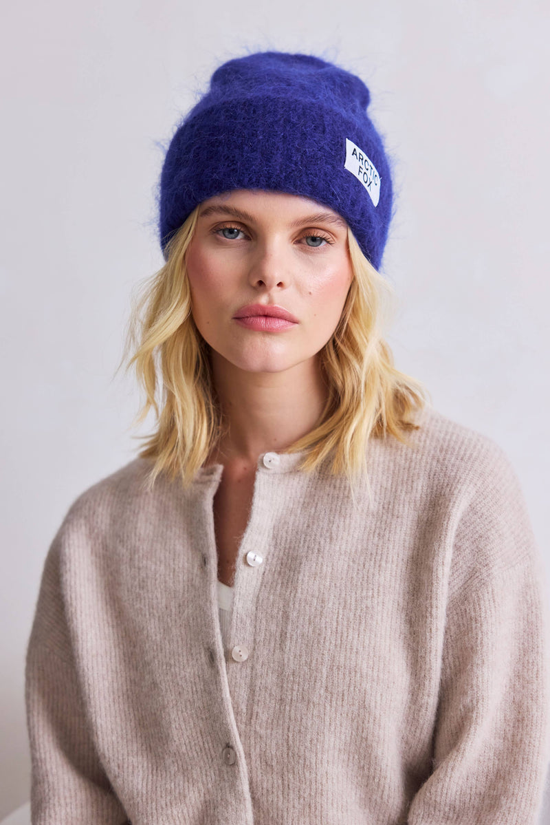 The Mohair Beanie Deep Sea Navy