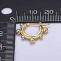 Gold Beaded Hoops, Ball Hoop Earring, Gold Ball Hoop, Gold Filled Earrings, Silver Hoop, Boho Hoop Earring T-276: Silver