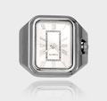 Apollo Watch Ring-Quartz Stretch Ring- Gift Box : Silver