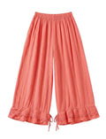 4029 WIDE COTTON PANTS WITH EYELET EMBROIDERY: VIOLA