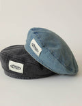Trendy Denim Solid Color Beret Hat MK2BLW6W6HAT380: Black / M(55-60cm)
