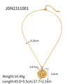 Threaded Circle Pendant Vintage DPJN0805: Gold