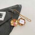 Metal Flower Clutch/Shoulder Bag