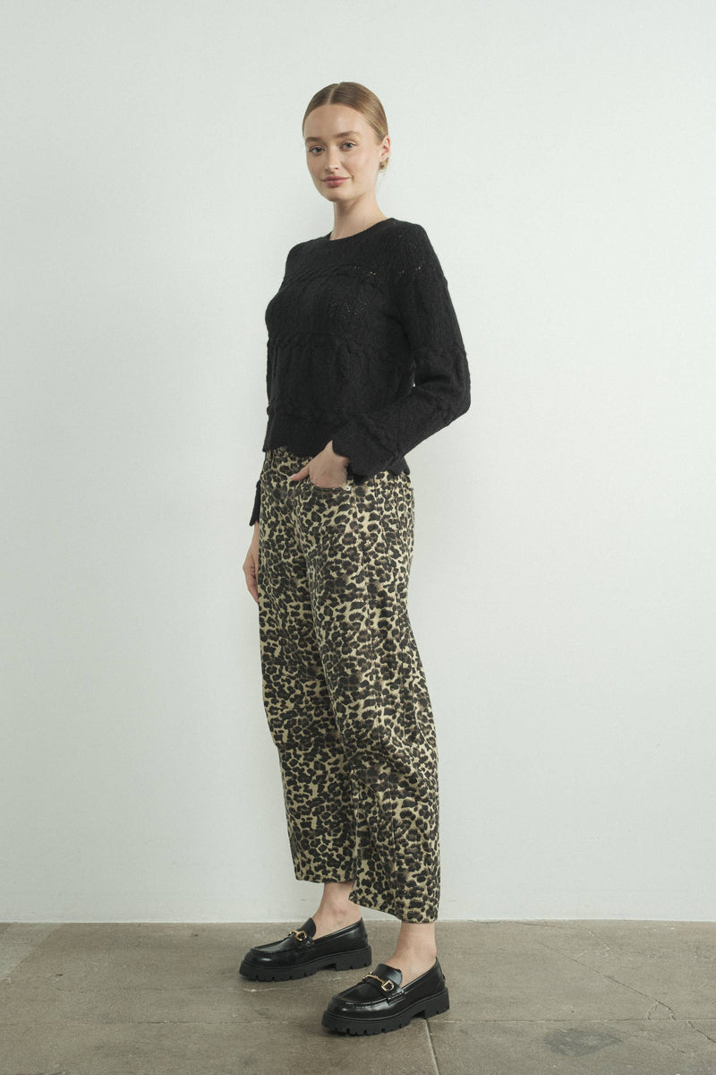 Leopard Barrel Jeans