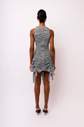 ERIN  RUCHE MINI DRESS: Red / S