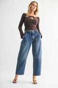 Utility Seamed Barrel Denim