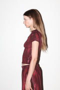 Mineral Dye Baby Tee in Wine: Wine Mineral Dye / S