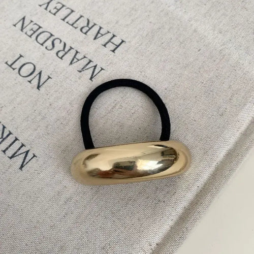 Gold Metal Hair Tie Hair Accessory Hair Band: 2