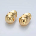16k Gold Filled Hammered Dome Hoop Earrings | V-071 V-072: Silver