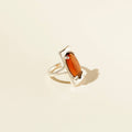 Walton Ring - Brown: Gold Plated / 7