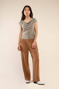 Sato Cupro Cowl Neck Top