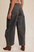 Baggy Barrel Jeans in Dark Denim