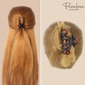 Parcelona French Love Medium 3" Cellulose Acetate Hair Claw Clip for Women: Blue