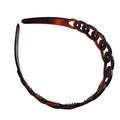Tortoiseshell chain headband on a white background