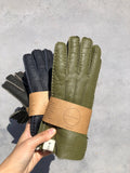 SHEARLING GLOVE: Olive / M/L