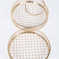 Metal Wire Round Clutch: Silver