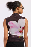 Sleeveless Orchid Mesh Top