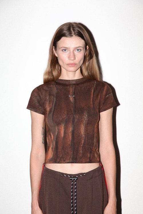Mineral Dye Baby Tee in Mud: Mud Mineral Dye / L