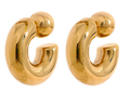 Puffy Thea O Hoop Earring Stainless steel: Silver
