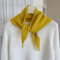 Pure Wool Knit Triangle Scarf Multi-Use_CWOV00279: DARKBLUE / (OS) 1