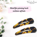 French Amie Clic Clac Large Handmade Cellulose Snap Hair Pins for Women(2 Pcs): Blush Pink