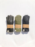 SHEARLING GLOVE: Olive / M/L