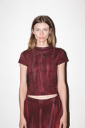 Mineral Dye Baby Tee in Wine: Wine Mineral Dye / S