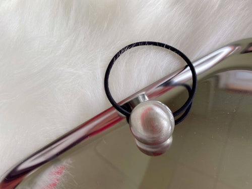 Silver Ball Hair Tie